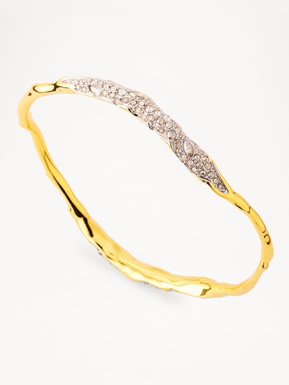 Alexis Bittar Solanales Gold Crystal Skinny
Bangle Bracelet